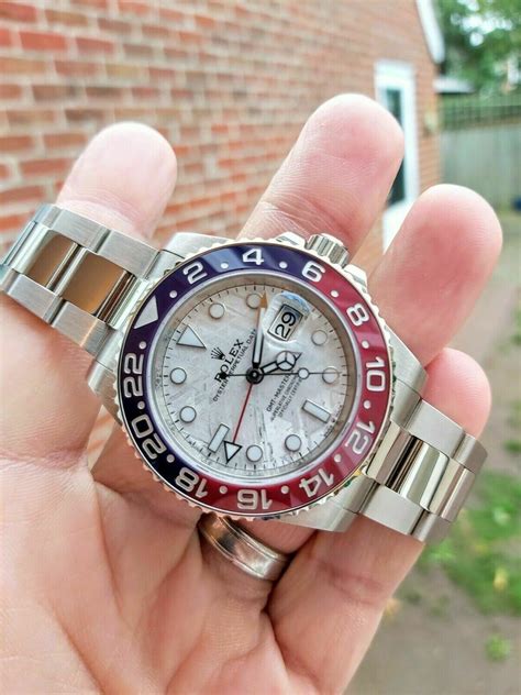 rolex meteorite dial for sale|rolex gmt meteorite retail price.